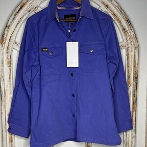 Wildfang Unisex Vibrant Blue Shirt/Shacket- Sz Medium NWT